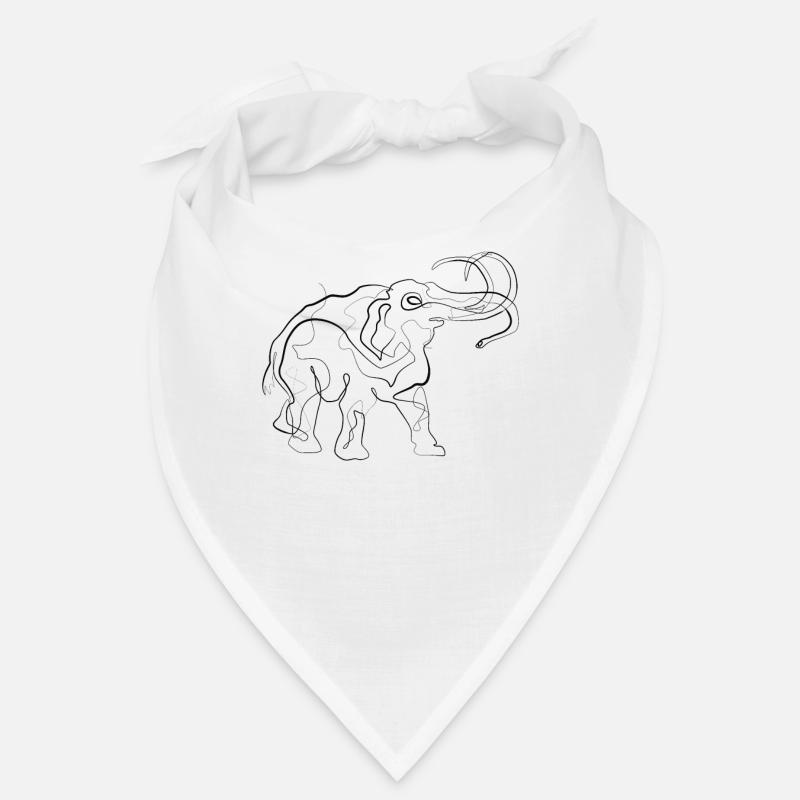 Mammut Elephant - one line drawing Bandana