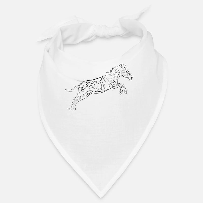 Zebra - one line drawing Bandana