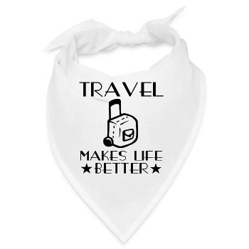 Reise Reisender Urlaubsreise Urlaub Kurztrip - Bandana - Weiß - Vorne