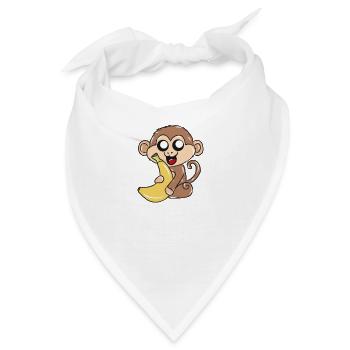 Affe - Bandana - Weiß - Vorne