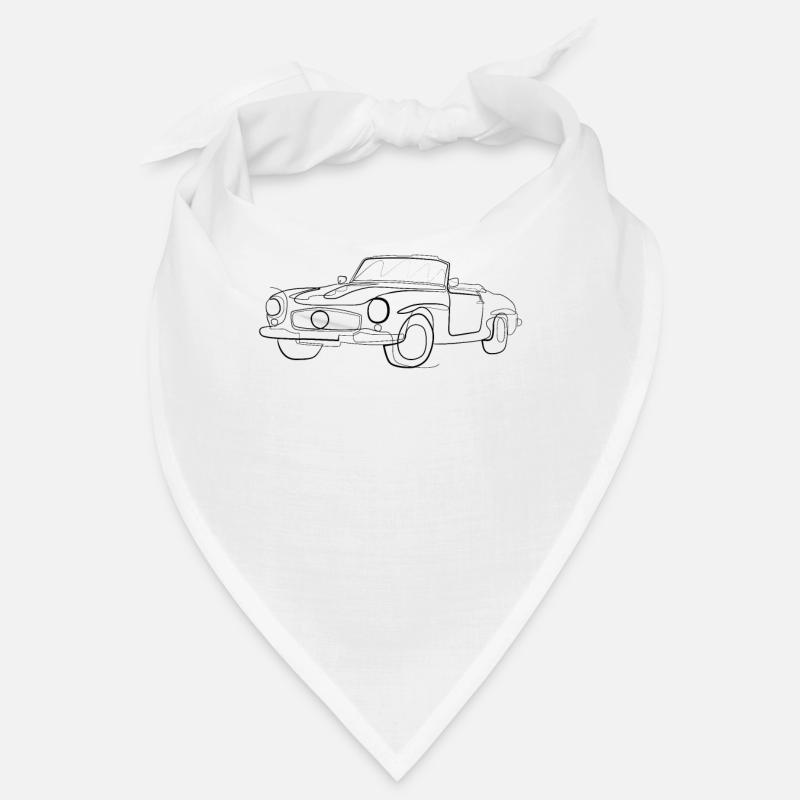Oldtimer Cabrio - one line drawing Bandana