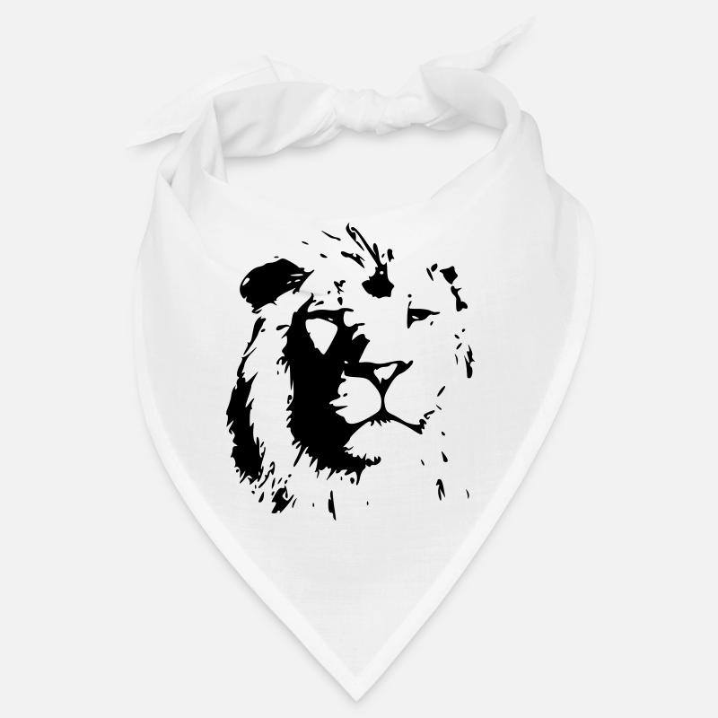 Löwe - Bandana - Weiß