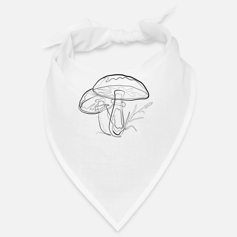 Mushrooms - one line drawing Bandana