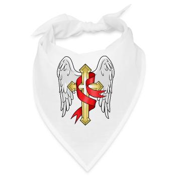 Kreuz Christen Jesus Geschenk Religion Papst - Bandana - Weiß - Vorne