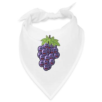 Trauben Weintrauben Wein Geschenk Rebe Traube - Bandana - Weiß - Vorne