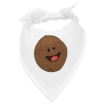 Kokosnuss Kokos Nüsse Nuss Kokosnüsse - Bandana - Weiß - Vorne