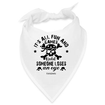 Pirat Schiff Totenkopf Kapitän Schatz Geschenk - Bandana - Weiß - Vorne