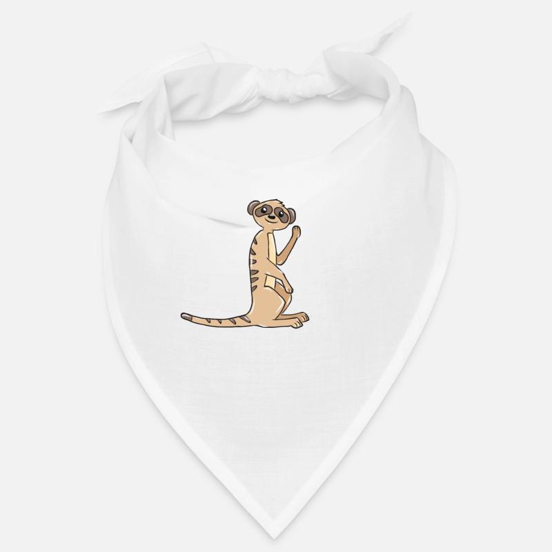 Erdmännchen Geschenk - Bandana - Weiß