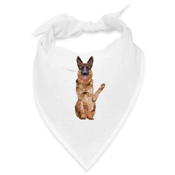 Polygon Schäferhund Hunderasse Rassehund Hund - Bandana - Weiß - Vorne