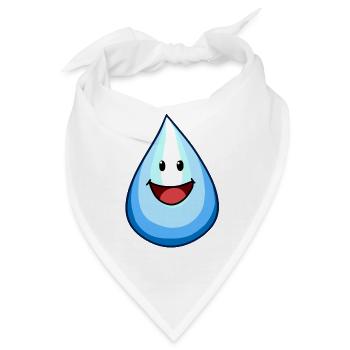 Wasser Wassertropfen Tropfen Regentropfen Regen - Bandana - Weiß - Vorne