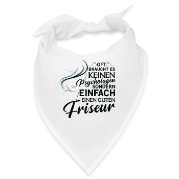 Friseur Psychologen Friseurin Salon Haare - Bandana - Weiß - Vorne