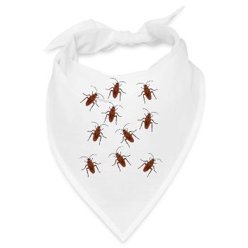 Kakerlaken Kakerlake Schädling Insekten Insekt - Bandana - Weiß - Vorne