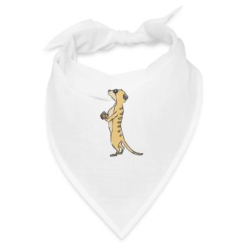 Erdmännchen - Bandana - Weiß - Vorne