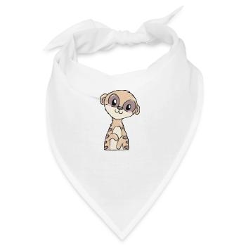 Erdmännchen - Bandana - Weiß - Vorne