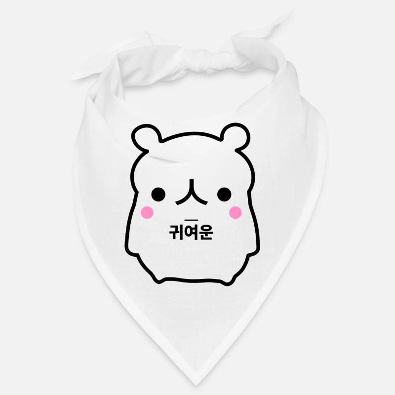 Ours Coréen Mignon Blanc Bandana