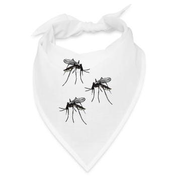 Moskito Mücke Mücken Insekten Blutsauger Schädling - Bandana - Weiß - Vorne