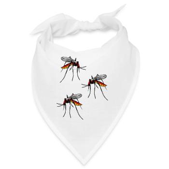 Moskito Insekten Insekt Mücke Mücken Tiere - Bandana - Weiß - Vorne