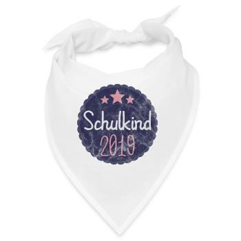 Einschulung 1. Erste Klasse Schulkind Schulanfang - Bandana - Weiß - Vorne