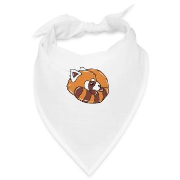 Roter Panda - Bandana - Weiß - Vorne