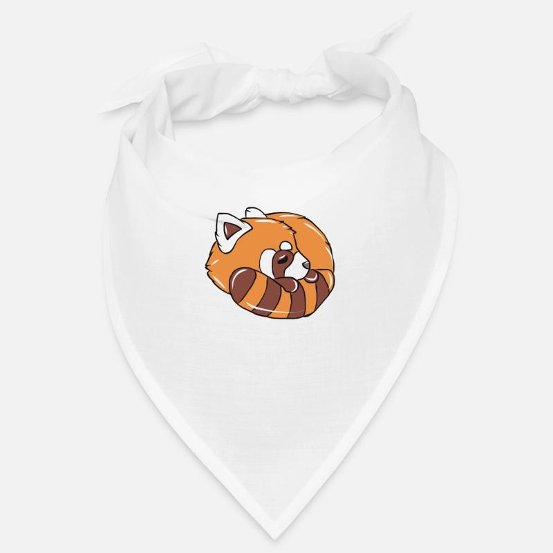 Roter Panda - Bandana - Weiß
