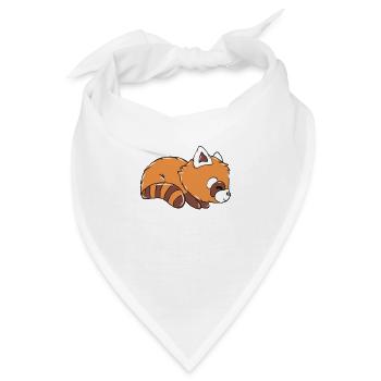 Roter Panda - Bandana - Weiß - Vorne