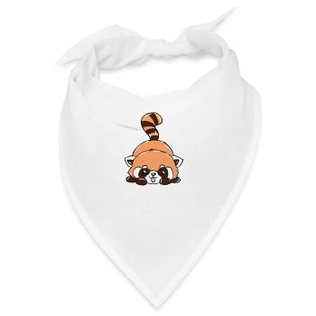 Roter Panda - Bandana - Weiß - Vorne