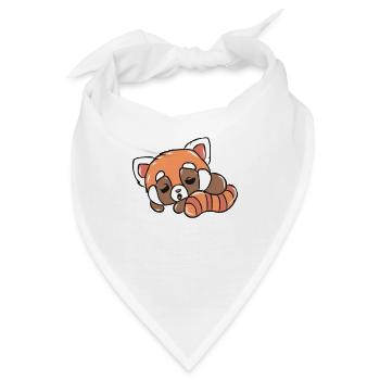 Roter Panda - Bandana - Weiß - Vorne