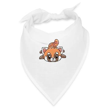 Roter Panda - Bandana - Weiß - Vorne