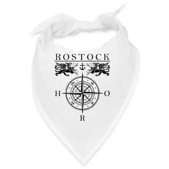 Rostock Kompass - Bandana - Weiß - Vorne