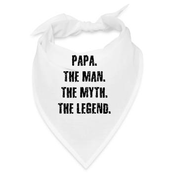 Papa Mann Mythos Legende - Bandana - Weiß - Vorne