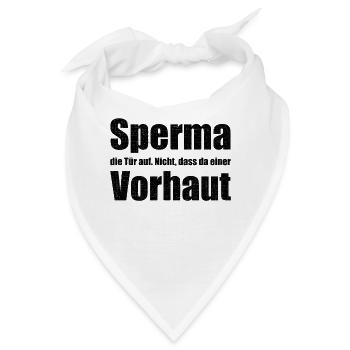 Sperma Die Tür Auf Nicht Dass Da Einer Vorhaut - Bandana - Weiß - Vorne