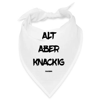 ALT ABER KNACKIG Rentner Oma Opa Geschenk - Bandana - Weiß - Vorne