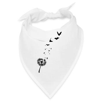 Fledermaus Pusteblume - Bandana - Weiß - Vorne