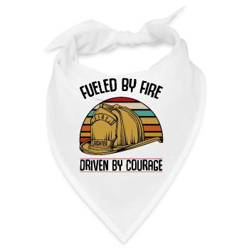 Feuerwehrhelm Cool Statement 112 Sprüche Geschenk - Bandana - Weiß - Vorne