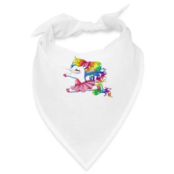 Einhorn Ballet Ballerina - Bandana - Weiß - Vorne