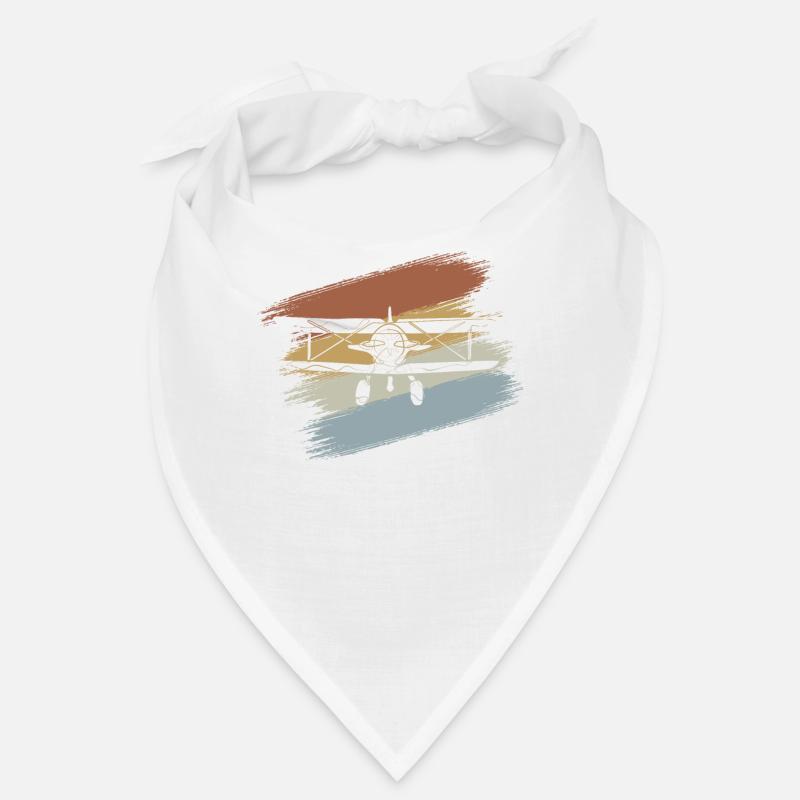Flugzeug - Bandana - Weiß