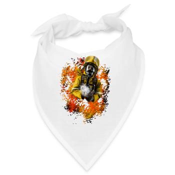 Feuerwehrmann - Bandana - Weiß - Vorne