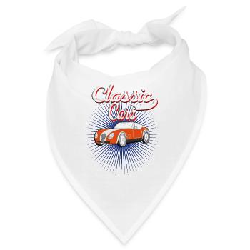 Automobil Auto Oldtimer Klassik - Bandana - Weiß - Vorne