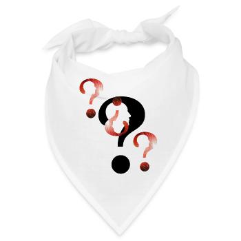 Fragezeichen Feuerwerk - Bandana - Weiß - Vorne