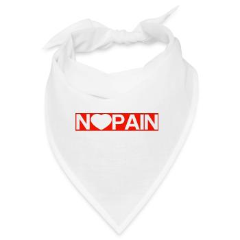 No Pain - Bandana - Weiß - Vorne