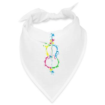 Cello Streichinstrument Violine Violoncello - Bandana - Weiß - Vorne