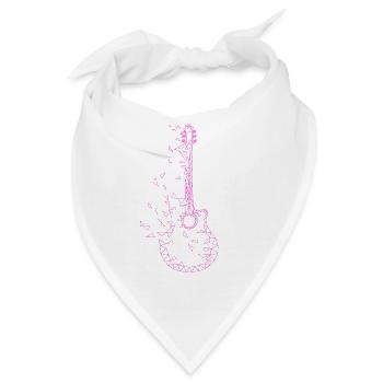 Gitarre Musiker Geschenkidee für Gitarristen - Bandana - Weiß - Vorne