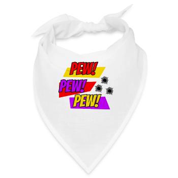 Comic PEW PEW Comic Style - Bandana - Weiß - Vorne