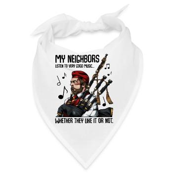 Cool Dudelsack Lustige Sprüche Sackpfeife Geschenk - Bandana - Weiß - Vorne