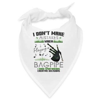 Cool Dudeksack Sackpfeife Lustige Sprüche Geschenk - Bandana - Weiß - Vorne