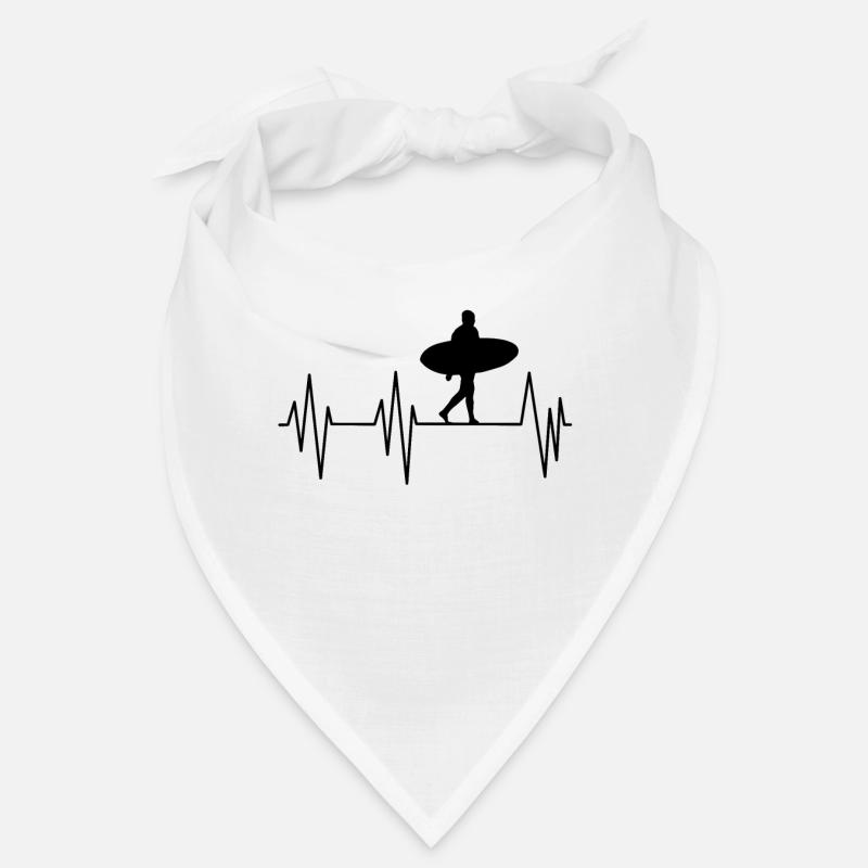 Surf Heartbeat – Surfer Silhouette Bandana