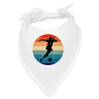 Fussball Spieler Soccer Stürmer Elfmeter - Bandana - Weiß - Vorne
