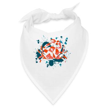 Krabbe - Krebstier - Bandana - Weiß - Vorne