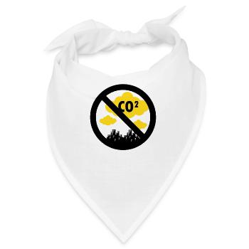 Globale Erwärmung CO2 Verbot Klimawandel - Bandana - Weiß - Vorne