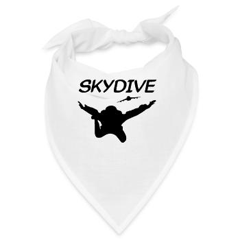 Skydive Fallschirmspringer Skydiver Freifall - Bandana - Weiß - Vorne